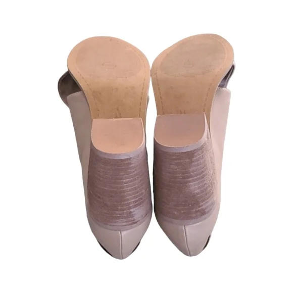 KELSI DAGGER BROOKLYN Kacey Portobello Sandals 11 Gray Criss Cross Heels ANTHRO - Picture 11 of 15